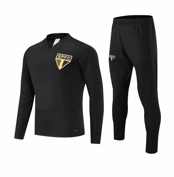 2018/2019 St Paul Training suit 18/19 survetement Soccer Wear Bruno Vieira Christian Cueva Denis Black sportswear Outdoor Full sleeve set