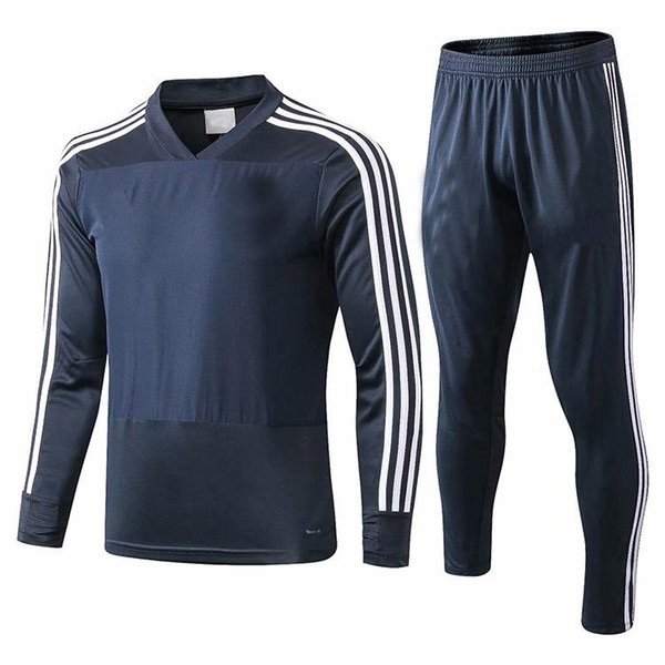 Quality 18/19 Real Madrid Sportswear Men's Football Suit 2018/19 Adult Training Suit Slim Pants Sportswear Size Real Madrid Training Su