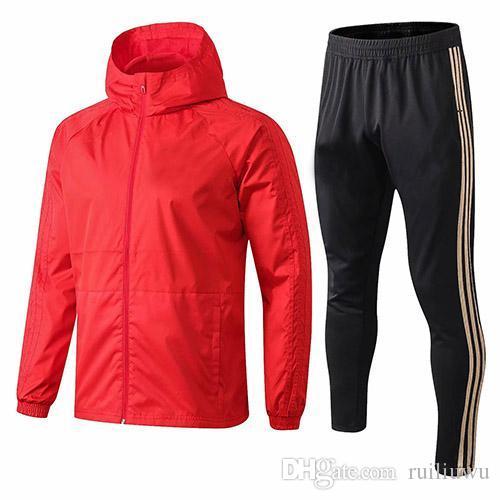 Top quality 18 19 Ajax FC jacket training suit 2018 2019 HUNTELAAR DOLBERG NOURI ZIYECH Ajax football jacket Long zipper soccer tracksuit