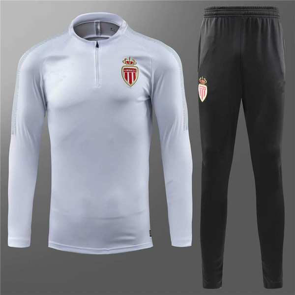 Top 2018-19 new mbappe sportswear football jogging football shirt jacket pants sports training suit men's adult Monaco football sports