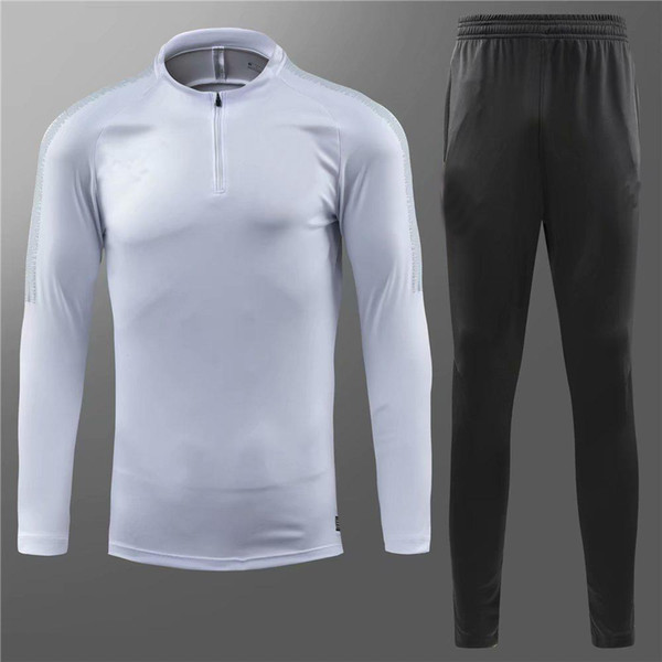 top quality 2018 2019 cheap adult long sleeve soccer training suit survetement 18 19 maillot de foot sweater Monaco football tracksuit men