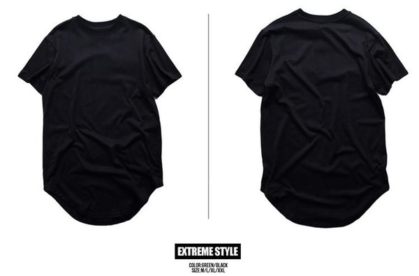 New Fashion men extended t shirt longline hip hop tee shirts women justin bieber swag clothes harajuku rock tshirt homme free shipping S-2XL