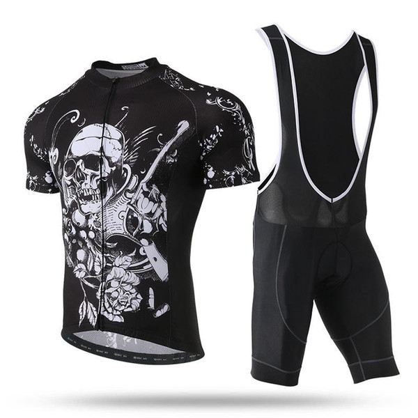 XINTOWN Cycling Jersey Ride suit short Ribbon suit New Summer short sleeve Ribbon suit male Skeleton