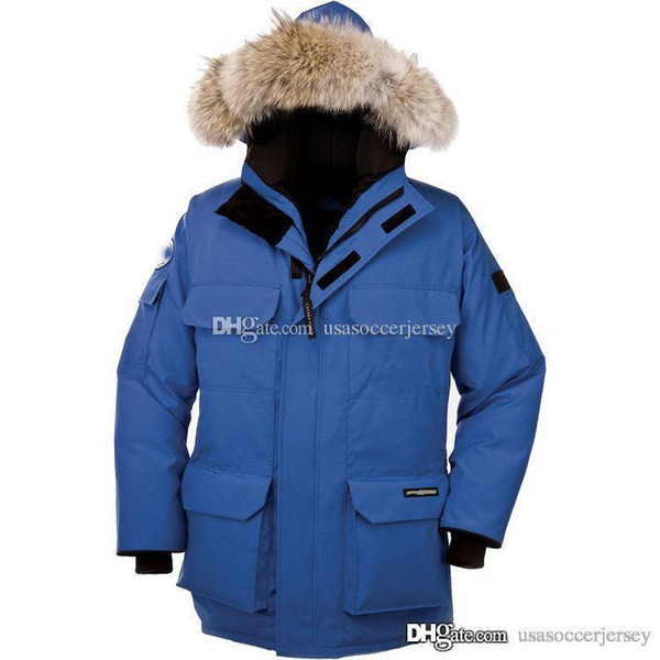 Outdoor Canada thickening warm large size loose fashion big goose down jacket hooded fur collar solid color jacket winter