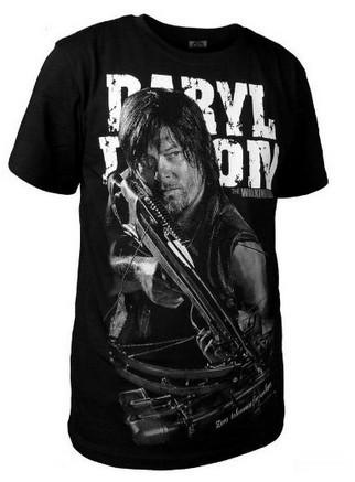 Free Shipping Hot 2019 Wholesale-The 4 Daryl Cosplay Costume TOP Men Summer Short Sleeve T Shirt Cotton Plus Size Casual t-shirt