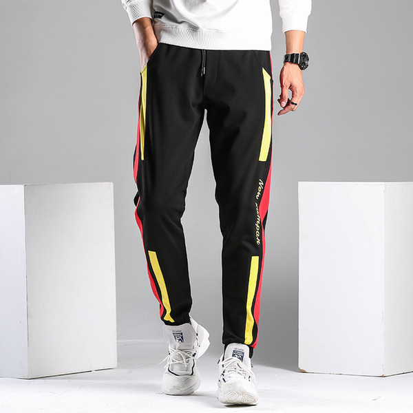 2018 original men's casual pants custom men's elastic waist rope sports pants autumn and winter Korean version of the tide trouser wholesale