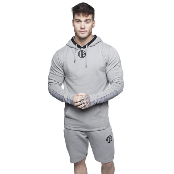 2018 New Fashion Men Cotton Hoodies Gyms Fitness Bodybuilding Sweatshirt Pullover Sportswear Male Casual Clothing