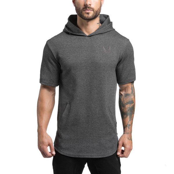 2018 Fashion New Men Hoodies and Sweatshirts clothing Top quality casual Male Hooded Sweatshirt Short Sleeved T-shirt