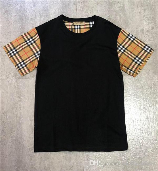 19ss New Arrival Paris BBR plaid Tshirts Crewneck Short Sleeve Summer Tee Breathable Vest Shirt Streetwear Tshirt Outdoor T-shirt