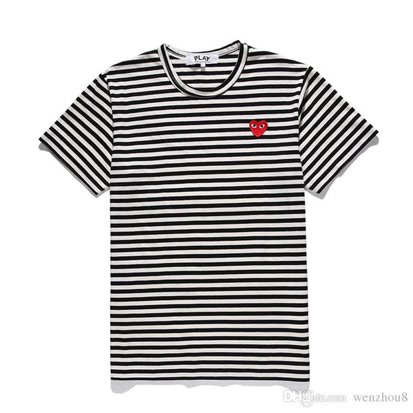 Mens designer t shirts OFF With Heart sport shorts tee Shirts des garcons White T-Shirt Pablo stripe Shirts For Summer vetements