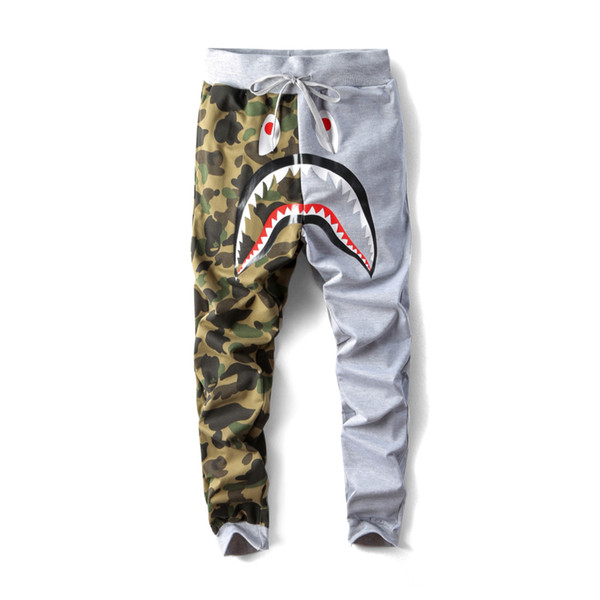 Fashion Mens designer pants A Bathing HIP HOP camo Shark head cotton ape designer wear autumn for mens joggers Street clothing vetements