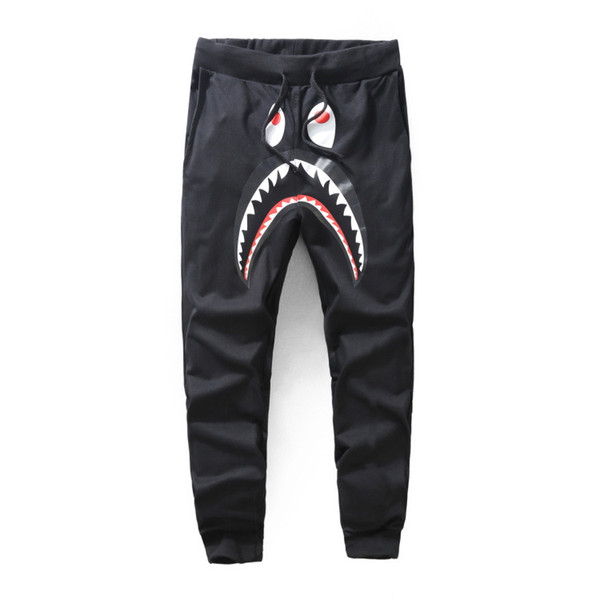 Mens designer pants A Bathing HIP HOP Shark mouth cotton ape outdoor wear autumn mens joggers for man woman size s-2xl