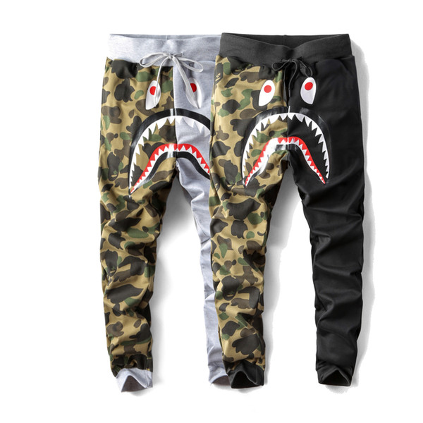 Mens designer pants A Bathing HIP HOP camo Shark cotton ape designer wear autumn mens joggers Street clothing size m-2xl