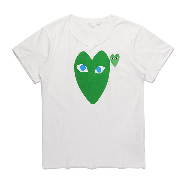 Mens Designers T Shirts COMMES Japan Short-sleeved Tshirt Off Des GARCONS Cotton Men Women White Long Green Heart Blue Eyes Clothing