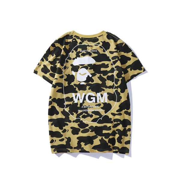 Apes head tshirt pullover short sleeved camouflage aape HIP HOP bathing COTTON ape T-SHIRT SPORT SHORT fear god vetements