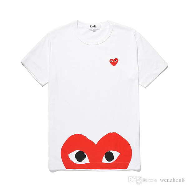 2018 fashion C-D-G tee Tshirts DES Pullover TEE Short Sleeve heart love eyes T-Shirt commes Hot Mens T-shirts fear god vetements A+++