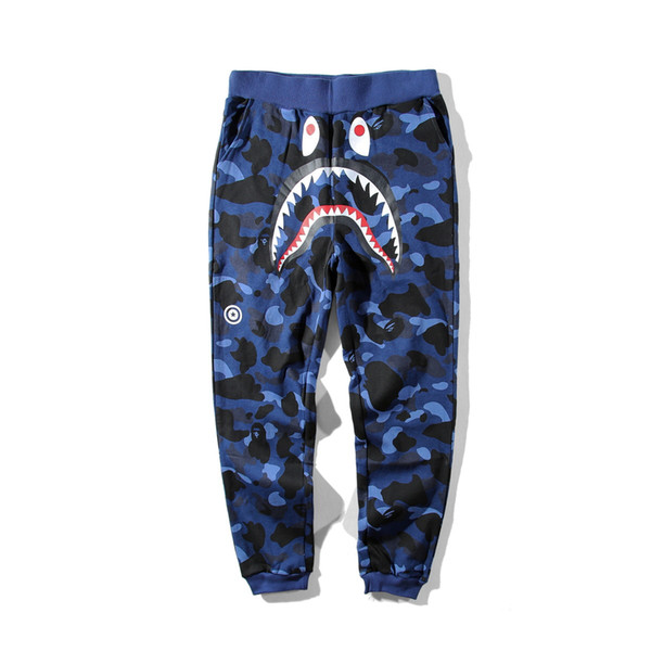 Mens designer pants A Bathing aape camo Shark mouth cotton ape trousers mens designer winter coats vetements