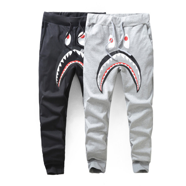 Mens designer pants A Bathing HIP HOP Shark mouth cotton Camo ape outdoor wear mens joggers for man woman size s-2xl