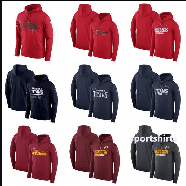 2018 Men Women Kid SanTampa Bay Buccaneers Hoodies Washington Redskins Titans Circuit Property Of Performance Pullover Hoodies