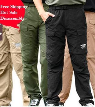 Shanghai Story Outdoor Anti-UV Fast Dry mens zip off hiking Pants fishing Active military camping Pants tactical pants breathable 4 color