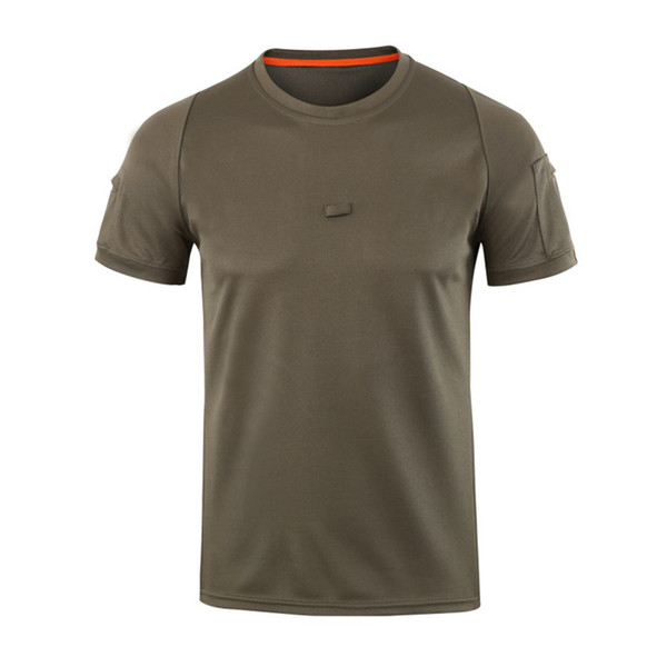 Shanghai Story 2022New Men Hiking Riding Climbing Army Training Mesh Breathable Tactical T-shirt Male Summer Short Sleeve O-neck T Shirt