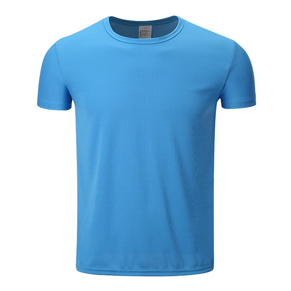 Cooling T-shirt Sports Breathable solid color Round Neck Men Women Short Sleeved Quick Drying t-shirt home clothing custom Print logo