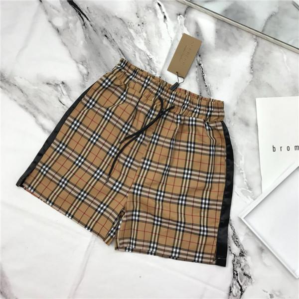 19ss New Arrvial Paris BBR Plaid Short Pants elastic waist track Trousers Men Women Casual sport Jogger Sweatpants Outdoor Shorts