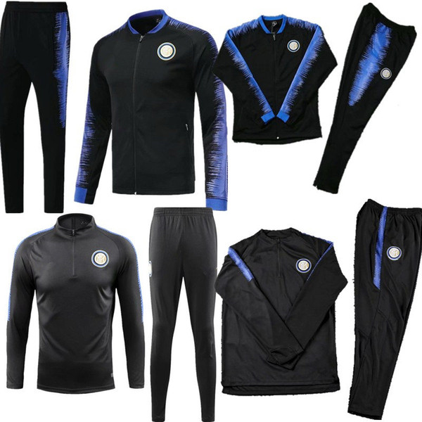 Top quality new inter jacket Mauro MARTÍNEZ tuta sport 2018 2019 tracksuits soccer jersey Perisic Nainggolan training suit sportswear