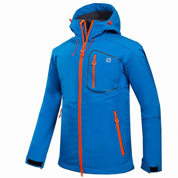 Wholesale-Outdoor Shell Jacket Winter Brand Hiking Softshell Jacket Men Windproof Waterproof Thermal For Hiking Camping