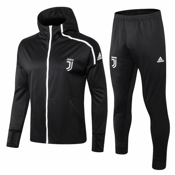 19 20 newest Juventus black Hoodies 2019 JUVE DYBALA Jacket tracksuits soccer pants RONALDO CR7 long sleeve Full Zipper Windbreaker coat