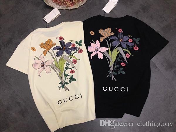 19ss Paris G Letter chateau marmont Tshirts Printing Short Sleeve Summer Flower Tee Breathable Vest Shirt Streetwear Outdoor T-shirt