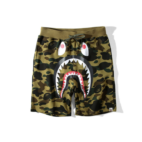 Mens Shorts APE Pants 18Bapes A Bathing A Aape Joggers Off Men's Camouflage Cartoon White Casual Pants Loose Shorts Vetements Cotton Wear