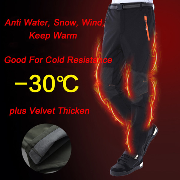 Befusy Hiking Pants Waterproof Softshell Winter Men Camping Trekking Thermal Fleece Warm Ski Trousers Women Polartec 4XL Pants