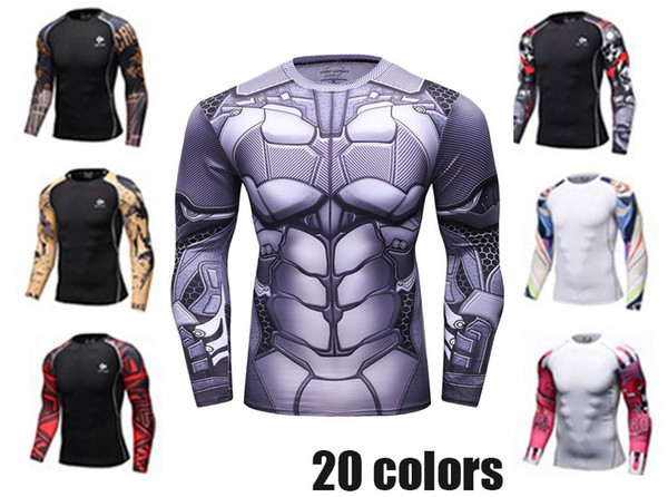 Men Sports T-Shirt Long Sleeved Fitness Compression Yoga Sport Clothes Quick Drying Shirt Skinny Free Shipping