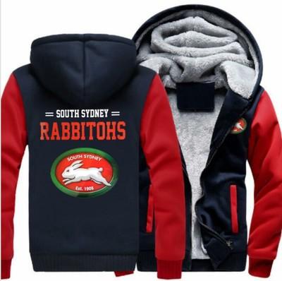 2019 winter hoody south sydney rabbitohs Men women Warm Thicken Hoodies autumn clothes sweatshirts Zipper jacket fleece hoodie streetwear