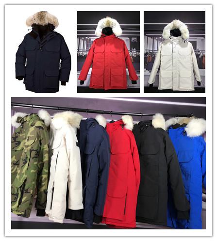 2018 Top Copy With wholesale price Canada Brand Men's Expedition down Jacket Hoodies Fur Fashionable Winter Parka Hot Sale