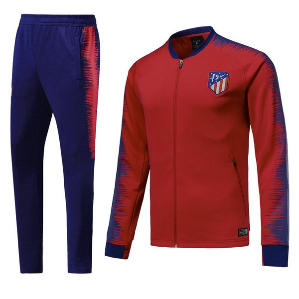 new 2018 2019 atletico tracksuit soccer Training suit soccer wear adult GRIEZMANN F TORRES KOKE 1819 Madrid football jacket sets chandal