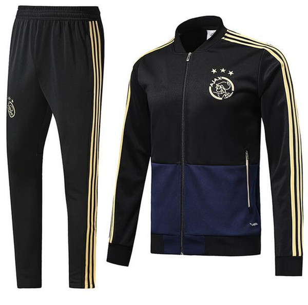 new Ajax FC jacket training suit 2018 2019 HUNTELAAR DOLBERG NOURI ZIYECH Ajax football jacket jogging Long zipper soccer tracksuit