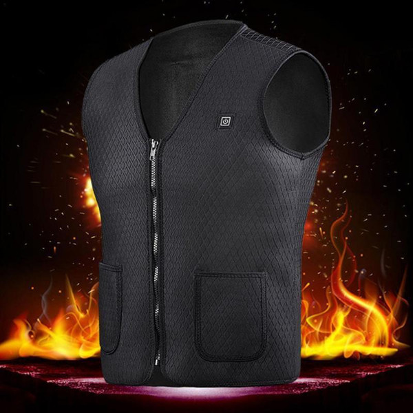 Men Women Outdoor USB Infrared Heating Vest Jacket Winter Flexible Electric Thermal Clothing Waistcoat For Sports Hiking