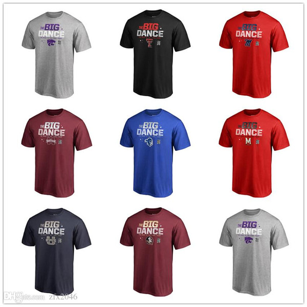 Branded 2019 NCAA Men's Basketball Tournament March Madness Big Dance T-Shirt Blue Gray Red Garnet Final Four College Uniform Shirts