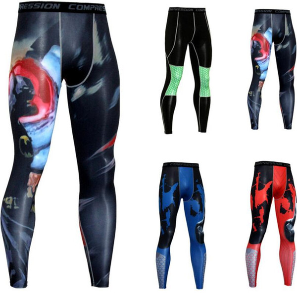 Men Pants Workout Leggings Pants 3D Print Quick Dry Skinny TigMen's quick-dry pants Cycling wear outdoor clothing LJJS84