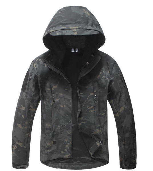 Shark skin soft shell Andes thermal arc' teryx covert v-neck camo suit wind proof water proof