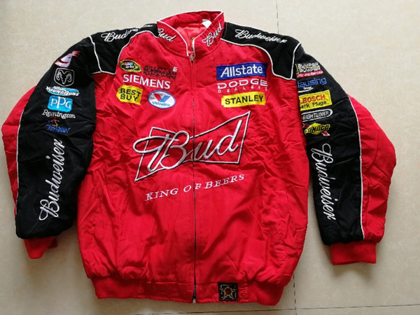 2019 Embroidery Cotton Nascar Moto Car Team Racing Jacket Suit