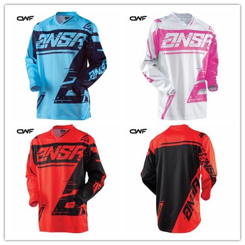 2018 New 3 Colors 100% Polyester Motorcycle Jersey Quick Dry Motorbike Racing Wear Mens Cycling Shirts Motocross Jerseys XS-5XL