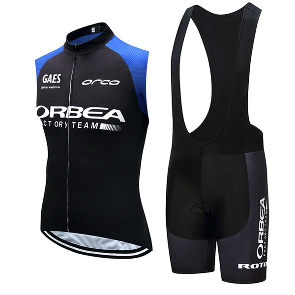 ORBEA team Cycling Sleeveless jersey Vest Men Windproof Breathable Sleeveless cycling Clothing Breathable MTB Bike cycling clothes Gilet