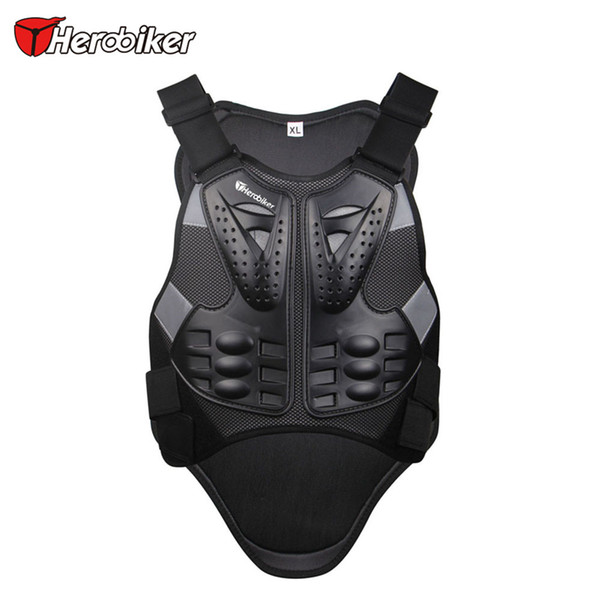 Herobiker Motocross Racing Armor Black Motorcycle Riding Body Protection Jacket With A Reflecting Strip Motorcycle Armor