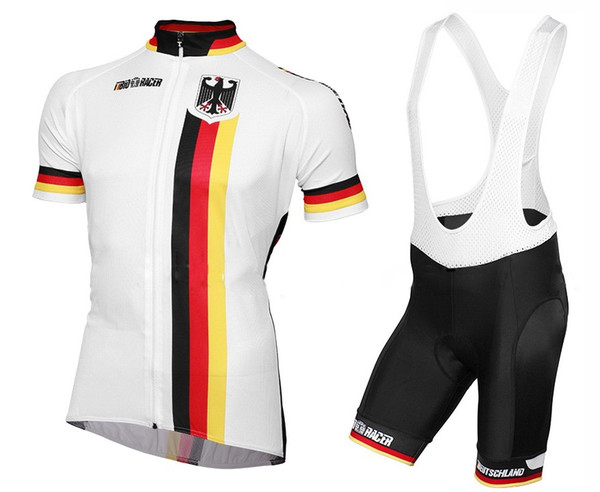 Germany National Cycling Jerseys Bib Gel Set Short Sleeve MTB Mountain Bike Clothing Road Bicycle Wear Breathable Maillot Culotte 9D Gel Pad