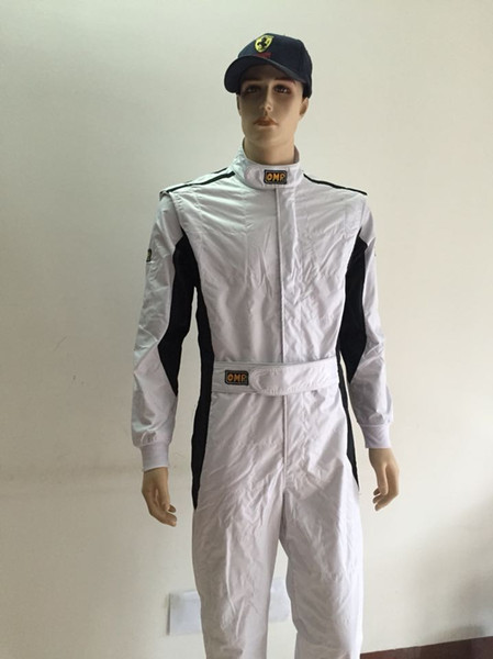 2016 free shipping car racing suit polyester not fireproof white color size XS-4XL fit men and women