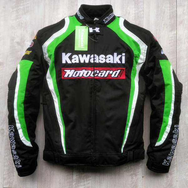 New style kawasaki breathable motorcycle jackets/racing jackets/knight off-road jackets/motorcycle clothing windproof have peotection