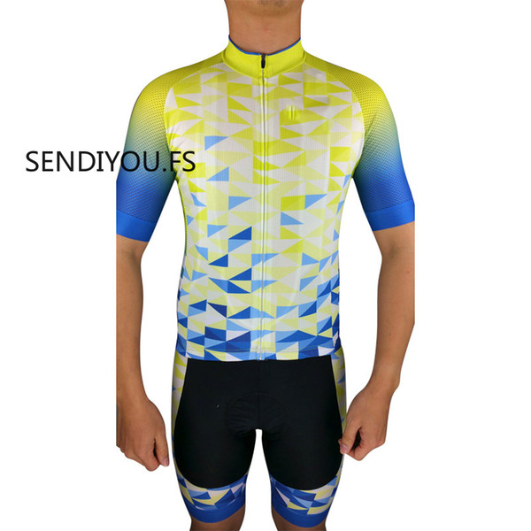 SENDIYOU.FS19 Top Quality black Top Quality Short sleeve cycling jersey pro team aero cut with Newest Seamless process road mtb